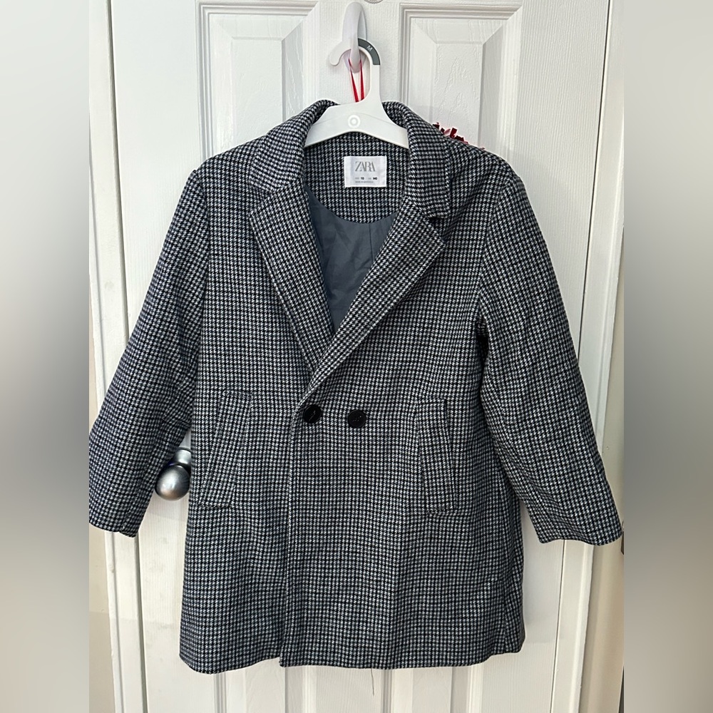 Zara : Girls Trench Coat / size 10 / worn 3 times / grey plaid